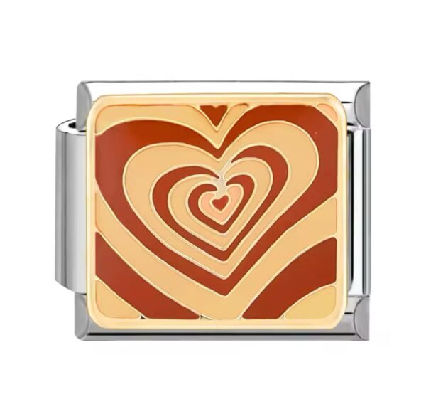 Charm Cœur marron