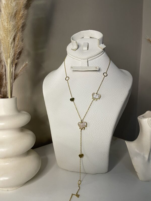 Collier Y cœur coulé ✨ – Image 2