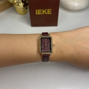 Montre IEKE rectangle/ cuire