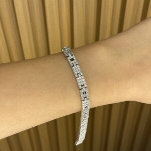 Gourmette cartier perlé