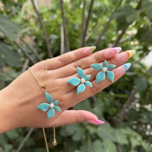 Parure duo fleur