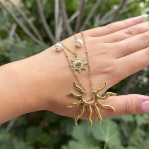 Collier doublé soleil