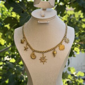 Collier breloque soleil