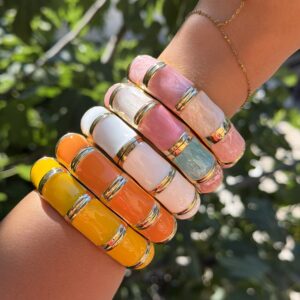 Bangles acier coloré 🩷🧡💛💚🩵