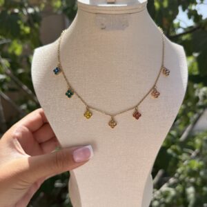 Collier vancleef coloré pendant