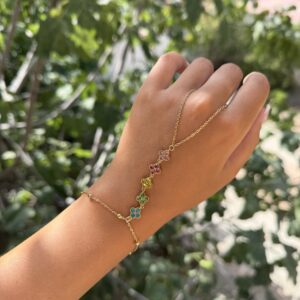 Chaine de main vancleef coloré n*2